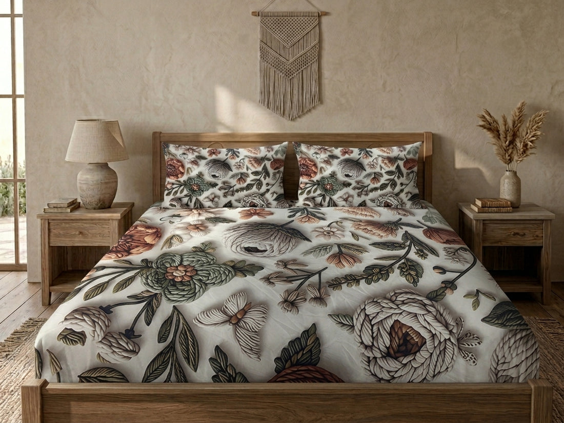 3D Bedsheet- Floral Pastel