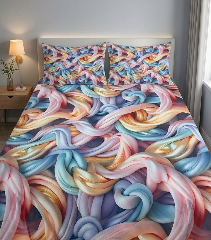 3D Bedsheet- D25 Candy Rope