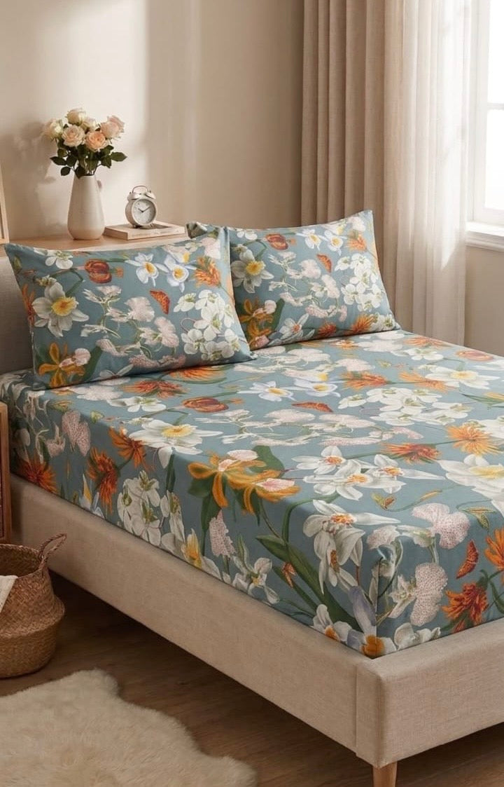 Rich Floral - Fitted Sheet Set