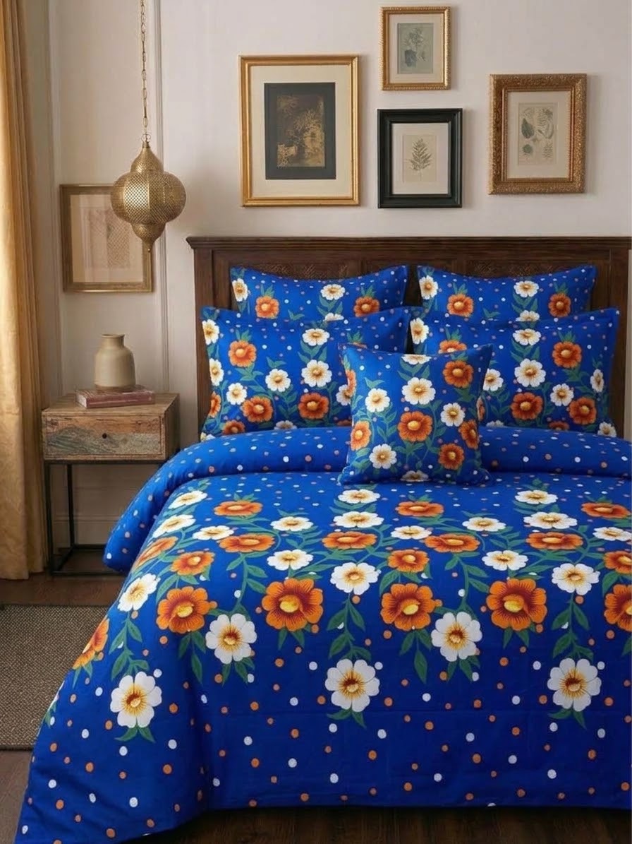 Cr Polka Blue - 7 Pcs