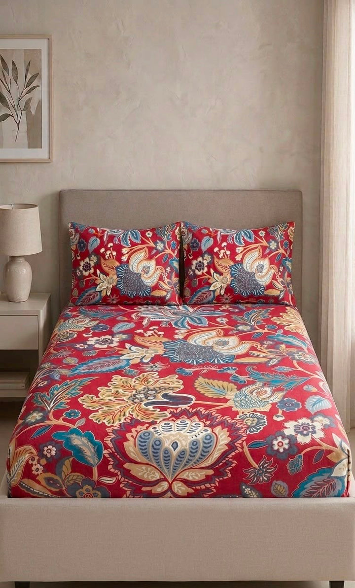 Red Whisper - Fitted Sheet Set