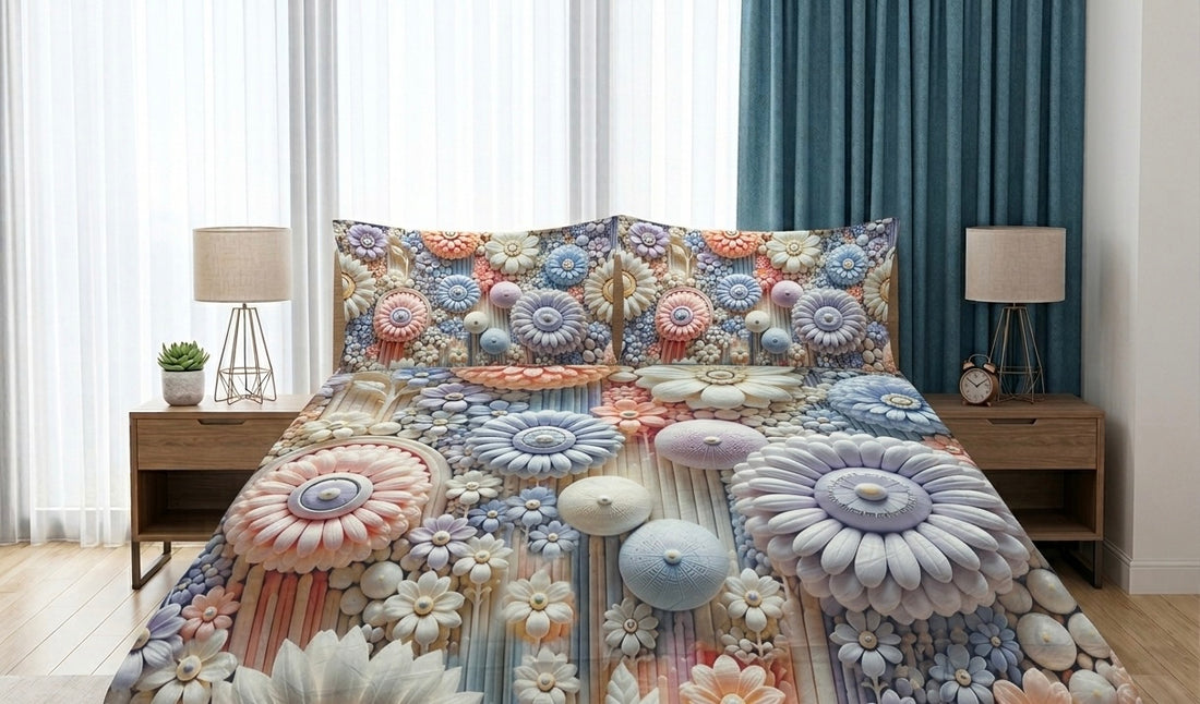 3D Bedsheet- D14 Gose Lavender