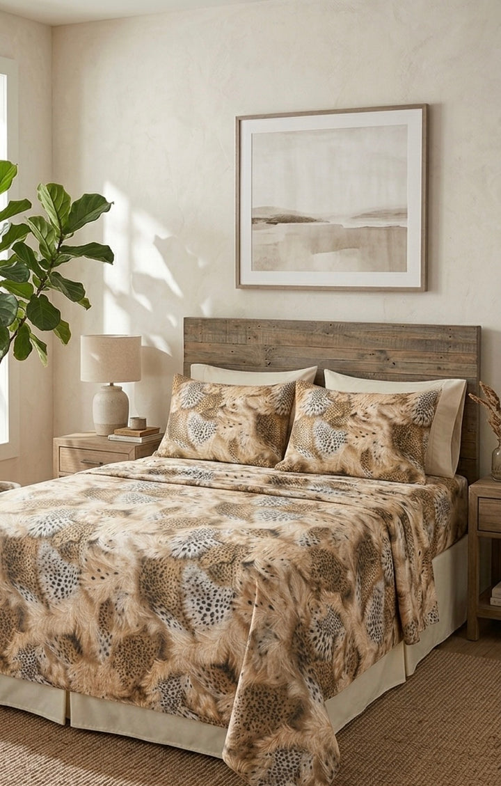 Exp Feather Cheeta  -Cotton