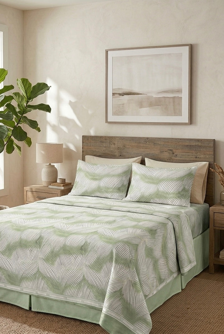 Exp Green Swrils  -Cotton
