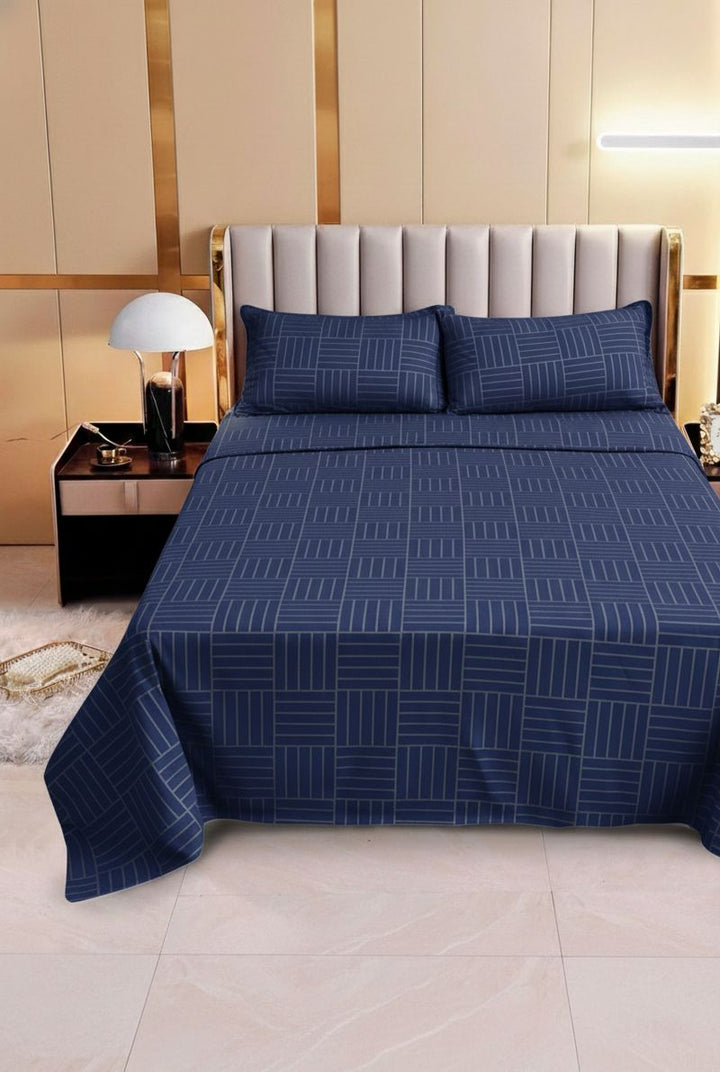 Midnight Grid - Cotton