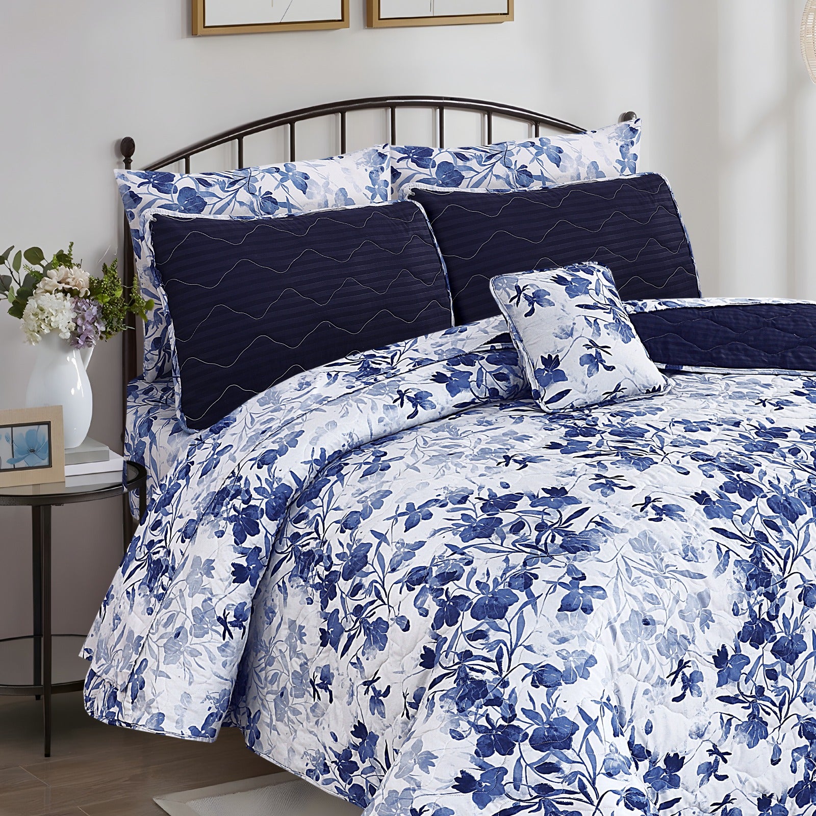 Navy Floral-7 Pcs