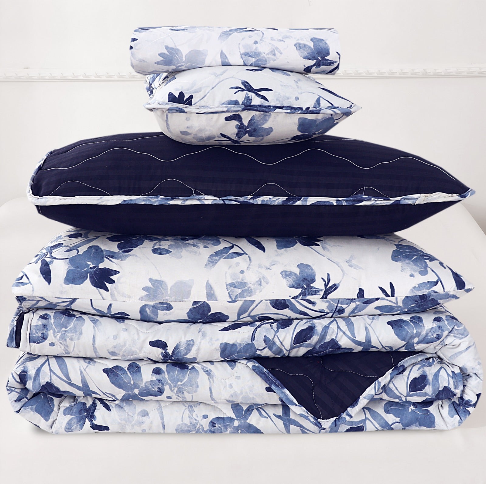 Navy Floral-7 Pcs