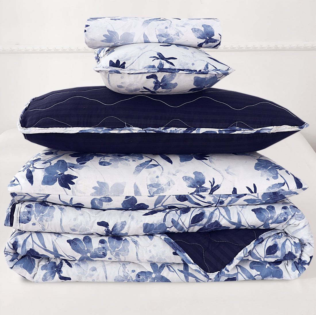 Navy Floral-7 Pcs