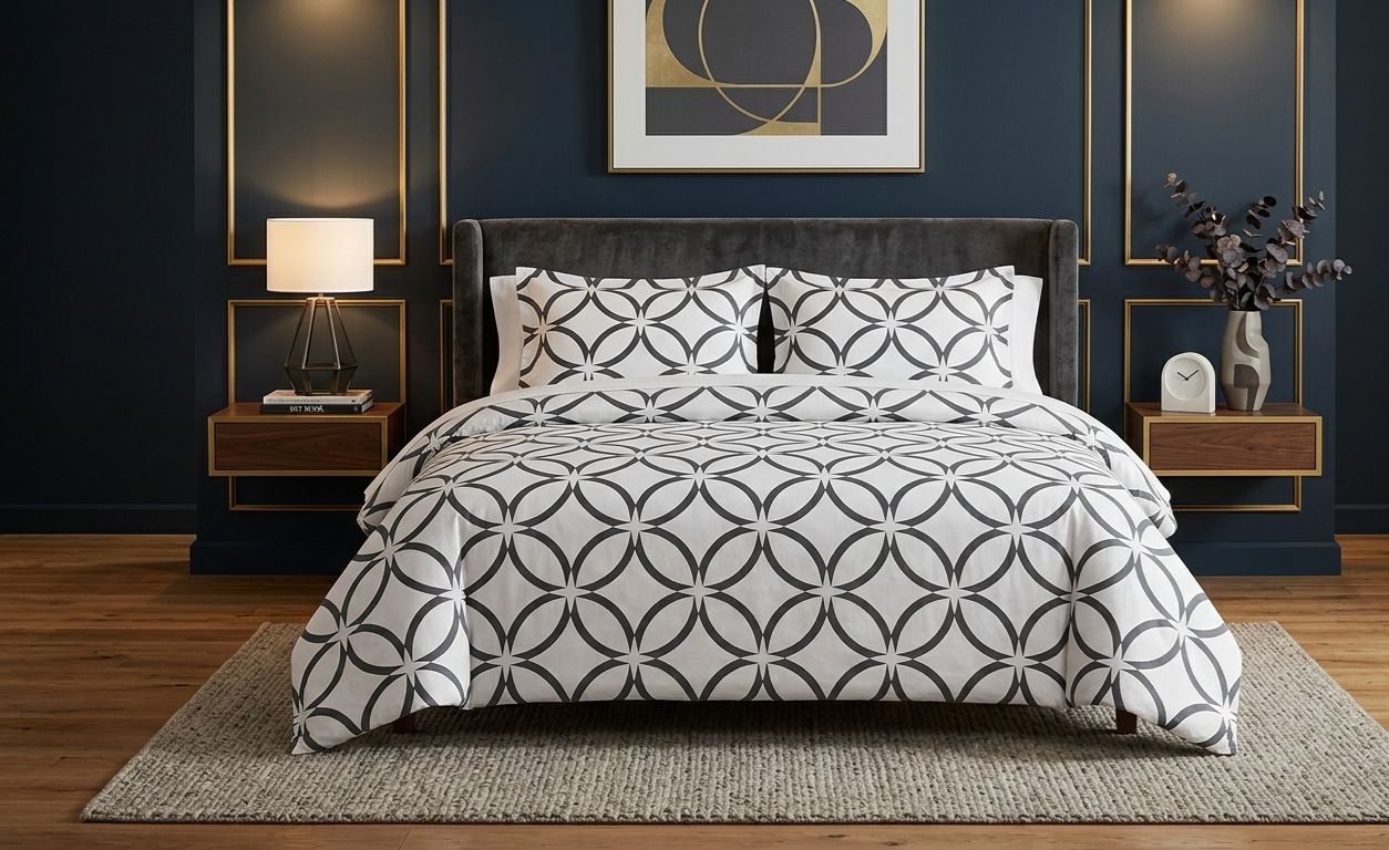 Charcoal Circle -Cotton