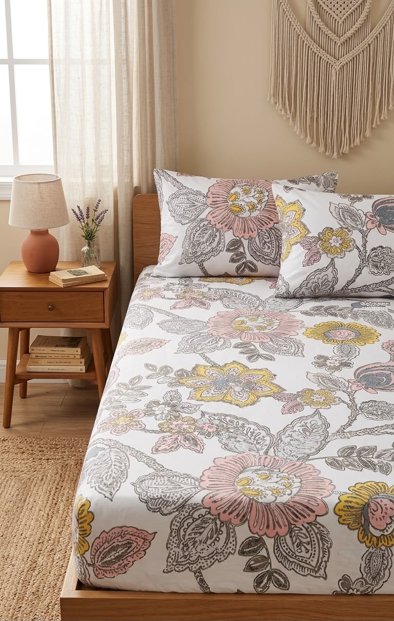 Pastel White- Fitted Sheet Set
